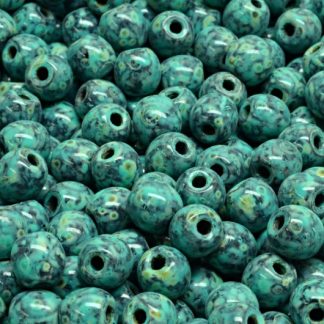 Round Druck Beads - Big Hole 1,5mm (111-19003-06x06-23980-86800-33310)