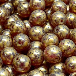 Round Druck Beads 8x8mm (111-19001-08x08-70350-86720)
