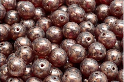 Round Druck Beads 8x8mm (111-19001-08x08-70350-86750)