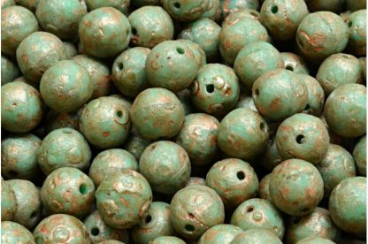 Round Druck Beads 8x8mm (111-19001-08x08-63130-etch-86750)
