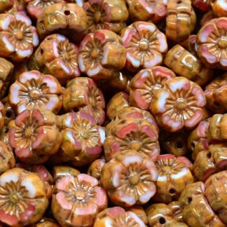 Hawaian Flower Beads 8x8mm (991-01202-08x08-R2393-86800-33302)