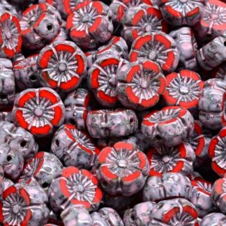 Hawaian Flower Beads 8x8mm (991-01202-08x08-93200-86800-33304)