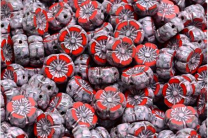Hawaian Flower Beads 8x8mm (991-01202-08x08-93200-86800-33304)