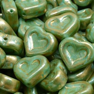 Heart Beads 14x12mm (111-77779-12x14-54210-86710)