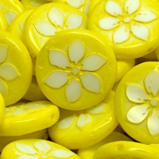 Flower Coin Beads 18x18mm (991-99131-18x18-03000-33303)