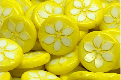 Flower Coin Beads 18x18mm (991-99131-18x18-03000-33303)