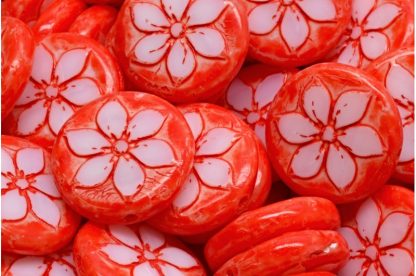Flower Coin Beads 18x18mm (991-99131-18x18-03000-33307)