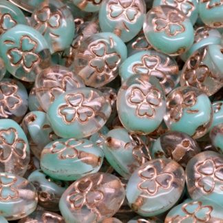 Shamrock Oval Beads 10x8mm (111-23201-10x08-56218-54324)