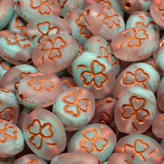 Shamrock Oval Beads 10x8mm (111-23201-10x08-56218-84100-54319)