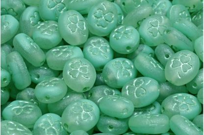 Shamrock Oval Beads 10x8mm (111-23201-10x08-56218-84100-54322)