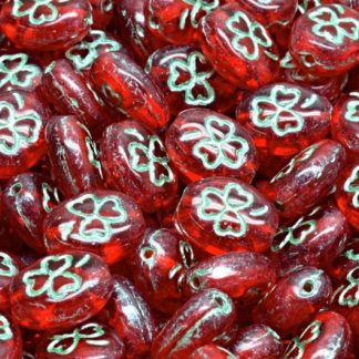 Shamrock Oval Beads 10x8mm (111-23201-10x08-90070-54322)