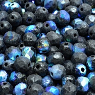 Firepolished Round Beads 6mm (151-19001-06x06-23980-ETCH-28701)
