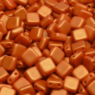 2 Holes Pressed Tile Beads 6x6mm (111-30516-06x06-02010-24102)