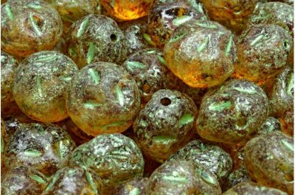 Moon Stone Bead 13x13mm (111-95079-13x11-00030-etch-86800-54322)