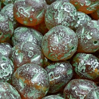 Moon Stone Bead 13x13mm (111-95079-13x11-10070-etch-54322)