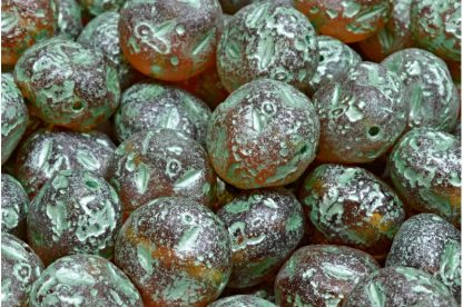 Moon Stone Bead 13x13mm (111-95079-13x11-10070-etch-54322)