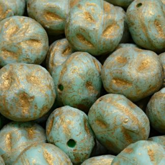 Moon Stone Bead 13x13mm (111-95079-13x11-54200-etch-54302)