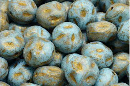 Moon Stone Bead 13x13mm (111-95079-13x11-64000-etch-54302)