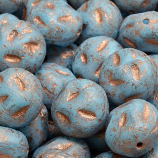 Moon Stone Bead 13x13mm (111-95079-13x11-64000-etch-54318)