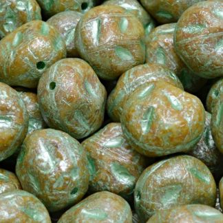 Moon Stone Bead 13x13mm (111-95079-13x11-64000-etch-86800-54322)