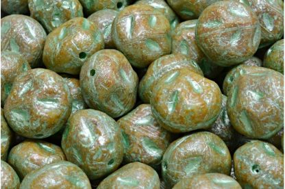 Moon Stone Bead 13x13mm (111-95079-13x11-64000-etch-86800-54322)