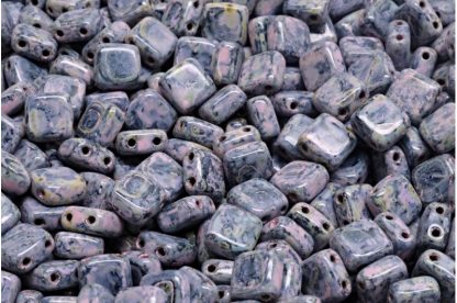 2 Holes Pressed Tile Beads 6x6mm (111-30516-06x06-23980-86800-33304)