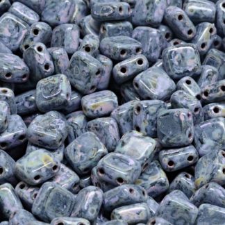 2 Holes Pressed Tile Beads 6x6mm (111-30516-06x06-23980-86800-33305)