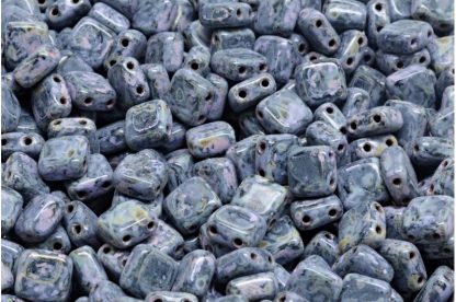 2 Holes Pressed Tile Beads 6x6mm (111-30516-06x06-23980-86800-33305)