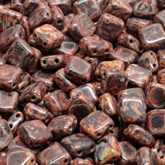 2 Holes Pressed Tile Beads 6x6mm (111-30516-06x06-23980-86800-33307)