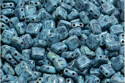2 Holes Pressed Tile Beads 6x6mm (111-30516-06x06-23980-86800-33309)