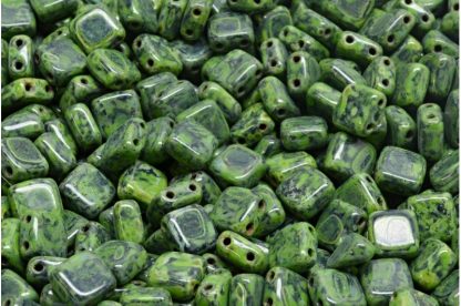 2 Holes Pressed Tile Beads 6x6mm (111-30516-06x06-23980-86800-33311)