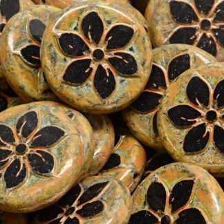 TCB Flower Coin Beads 18x18mm (991-99131-18x18-23980-86800-33302)
