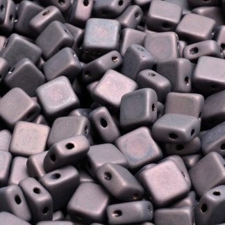 Flat Silky Beads - 2 Holes 6x6mm (111-30517-06x06-23980-84100-15726)