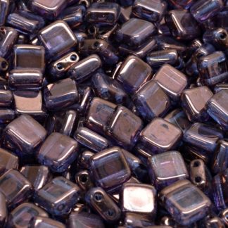 2 Holes Pressed Tile Beads 6x6mm (111-30516-06x06-00030-15726)