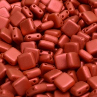 2 Holes Pressed Tile Beads 6x6mm (111-30516-06x06-02010-01890)