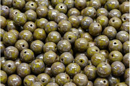 Round Druck Beads 6mm (111-19001-06x06-53420-43400)