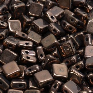 Flat Silky Beads - 2 Holes 6x6mm (111-30517-06x06-23980-15726)