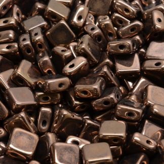 Flat Silky Beads - 2 Holes 6x6mm (111-30517-06x06-23980-14415)