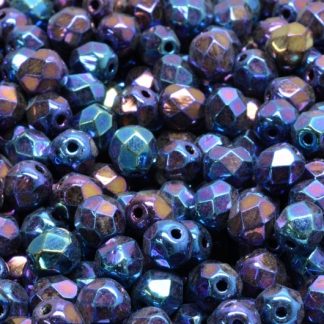 Firepolished Round Beads 6mm (151-19001-06x06-23980-21405)