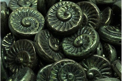 Fossil Shell Beads 18x18mm (111-95021-18x18-23980-14495)