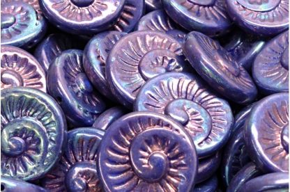 Fossil Shell Beads 18x18mm (111-95021-18x18-33050-15001)