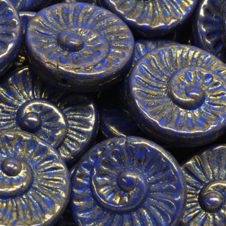 Fossil Shell Beads 18x18mm (111-95021-18x18-33050-15496)