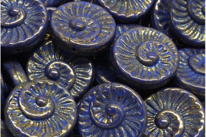 Fossil Shell Beads 18x18mm (111-95021-18x18-33050-15496)