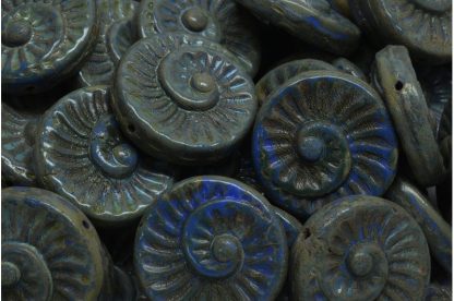 Fossil Shell Beads 18x18mm (111-95021-18x18-33050-86800)